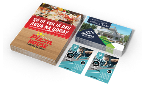 Folder Couchê 120g Sem Verniz 7x10cm - 4x0 - 40000 unid