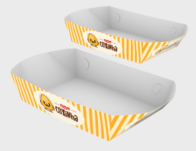 Embalagem Multiuso Bandeja Supremo 300g sem Película Antigordura 19,5x13x6,5cm - 4x0 - 50 unid