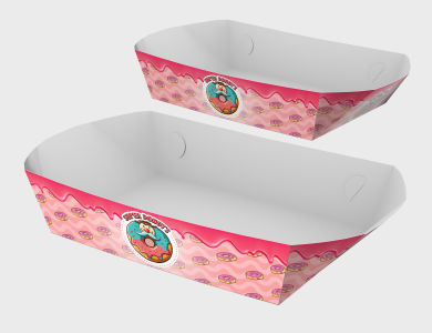 Embalagem Multiuso Bandeja Kraft 240g sem Película Antigordura 11x7,5x3,5cm  - 4x0 - 250 unid