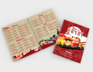 Cardápio Wire-o com 18 Páginas em PVC 0,76mm Cristal Frente e Verso 21,5x29cm - 4x4 - 100 unid