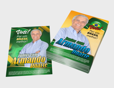 Cartaz Político Couchê 90g Sem Verniz 31x44cm - 4x0 - 5000 unid