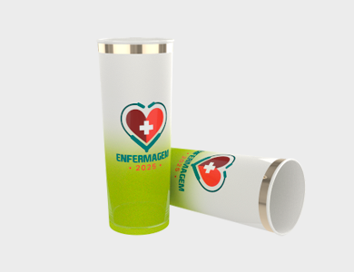 Copo Long Drink Dêgrade com Borda Metalizada 350ml - 1 Cor de Impressão - 1x0 - 10 unid