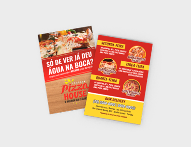 Folder Couchê 120g Verniz Total Frente e Verso 10x14cm - 4x0 - 40000 unid