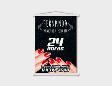 Mini Banner 280g 20x90cm - 4x0 - 30 unid