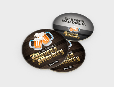 Porta Copos Redondo Reciclato 150g Sem Verniz 9x9 cm - 4x4 - 60 unid