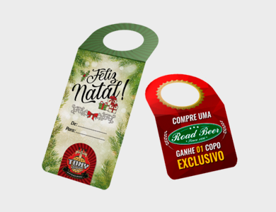 Tag para Garrafa Couchê 300g Laminação Fosca 5,5x9,6cm - 4x4 - 1000 unid