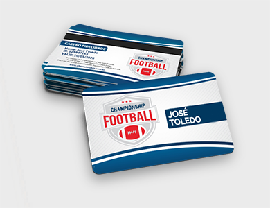 Cartões/Convites com Dados Variáveis em PVC 0,5mm Cristal Frente e Verso 8,5x5,4 cm - 4x0 - 1 unid